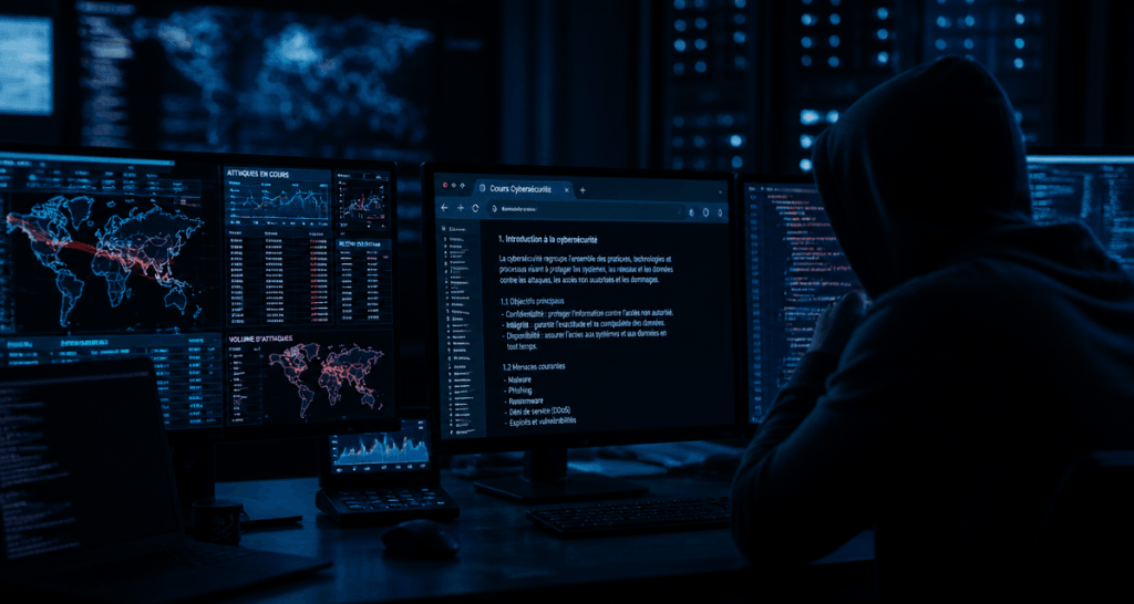 Cours cybersécurité analyste SOC écran
