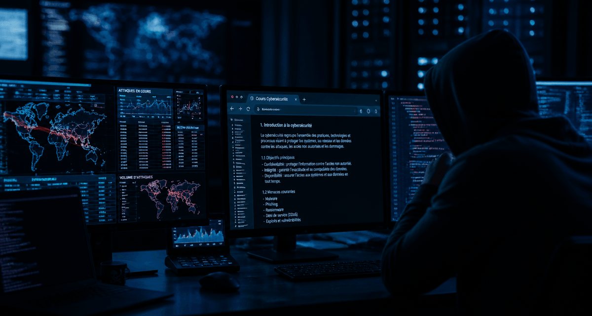 Cours cybersécurité analyste SOC écran