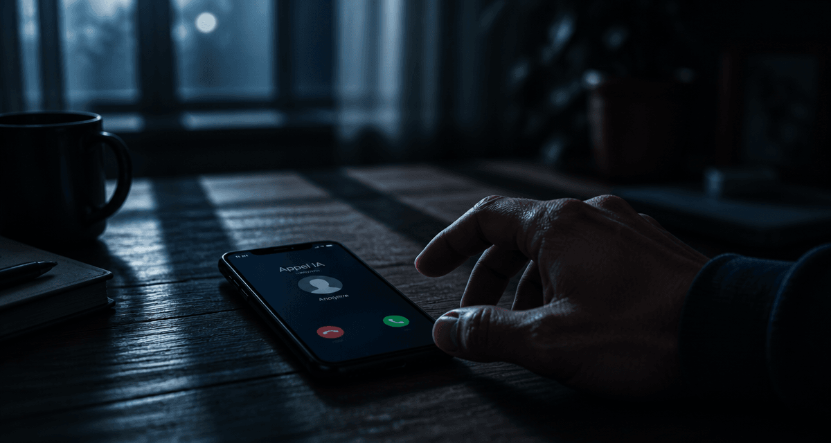démarchage téléphonique ia appel anonyme main