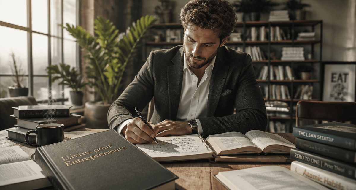 entrepreneuriat livre jeune entrepreneur table livres