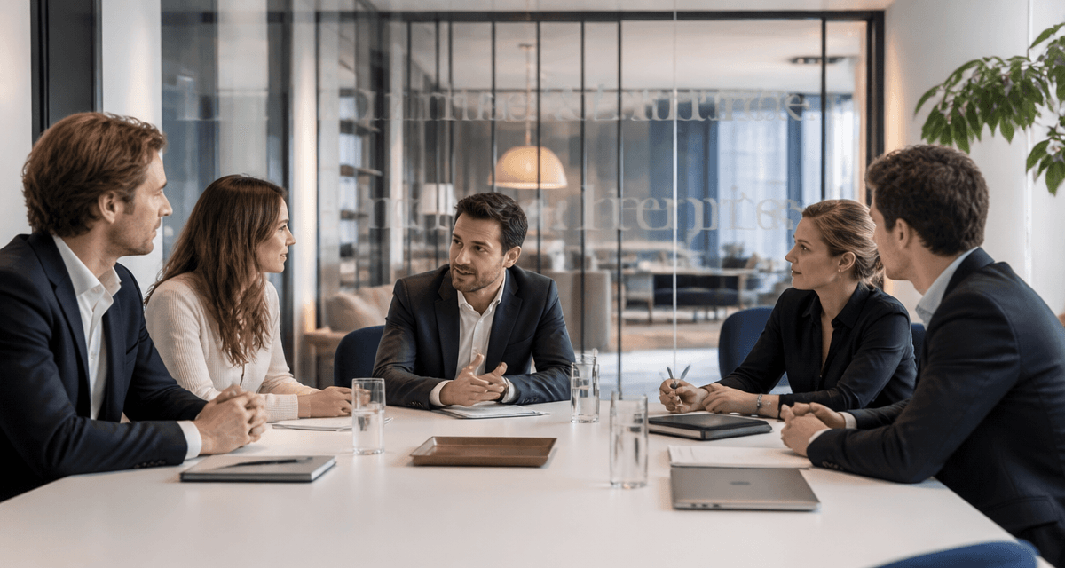 entreprise image équipe autour table design