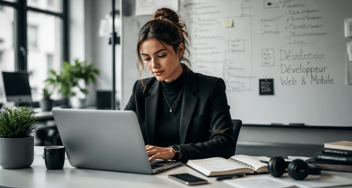 formation développeur web et web mobile ora vendis jeune femme ordinateur