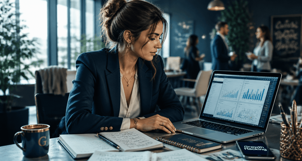 formation growth hacking femme coworking ordinateur