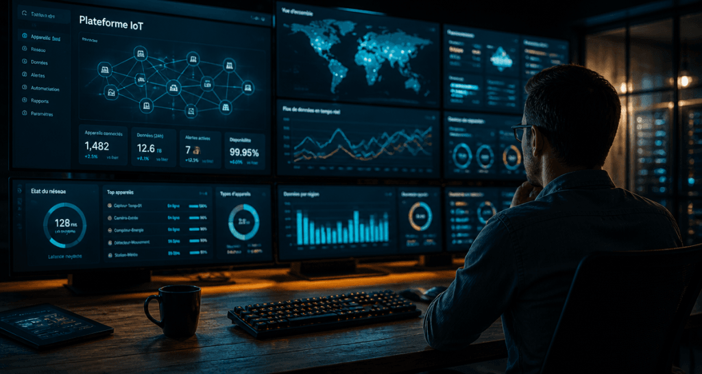 iot platform centre de contrôle écrans iot