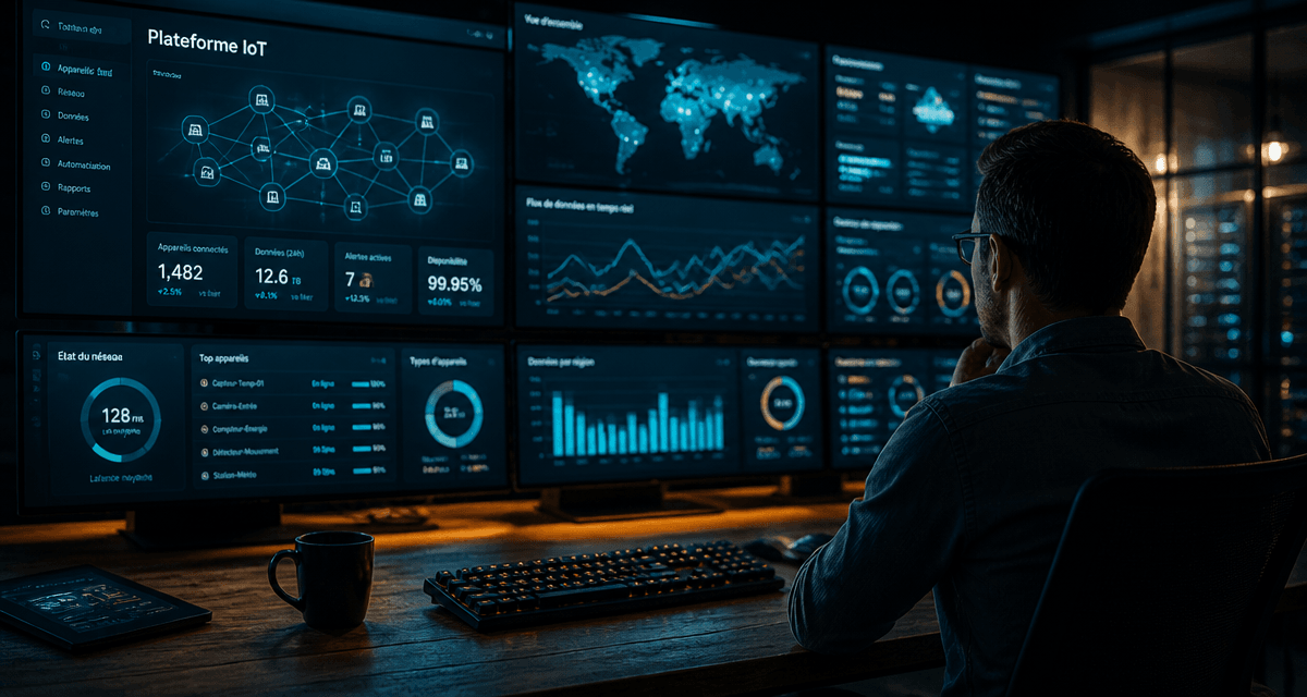 iot platform centre de contrôle écrans iot