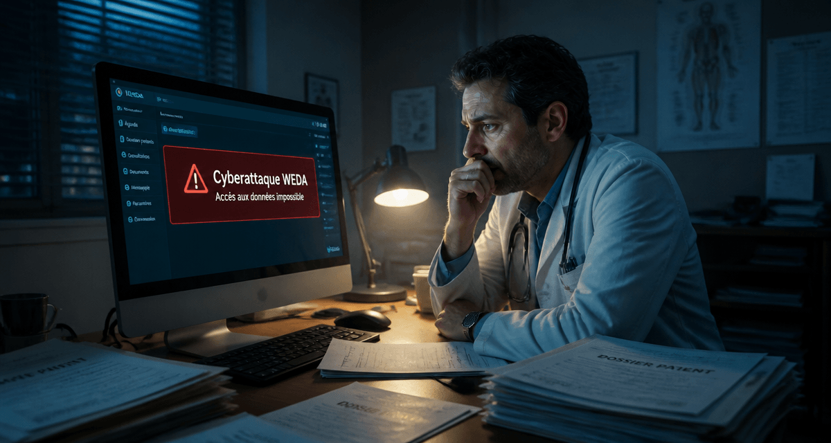 logiciel weda cyberattaque médecin anxieux