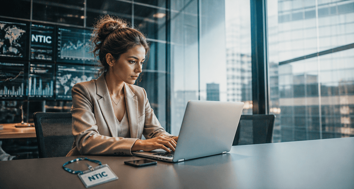 ntic def femme open space ordinateur