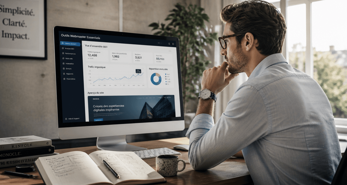 outils webmaster analyse SEO sur écran