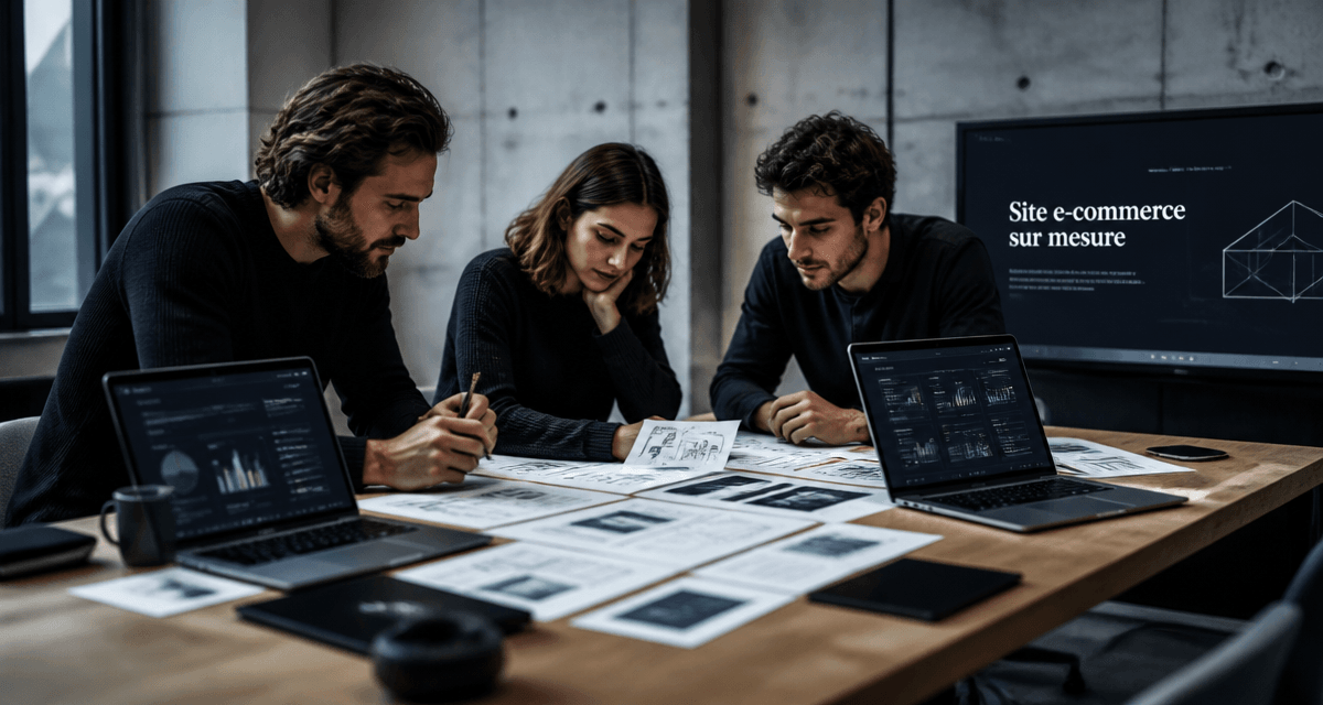 site e commerce sur mesure équipe bureau