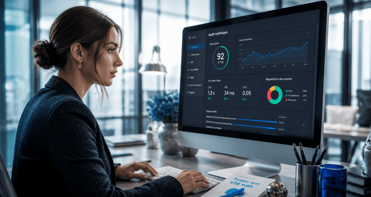 Tester son site web audit technique sur écran