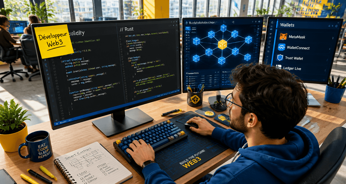 web3 developer travaillant sur Solidity et Rust