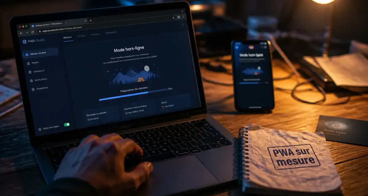 Agence développement progressive web application sur mesure : PWA hors-ligne sur ordinateur