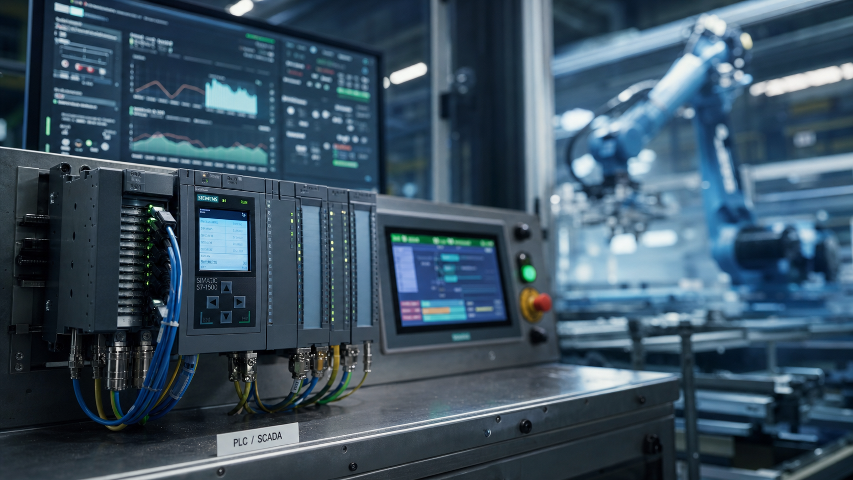 Automatisation industrielle : PLC, IHM et SCADA sur ligne d’assemblage