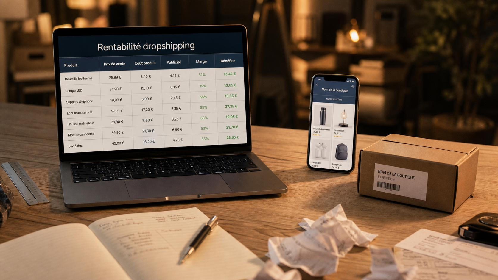 E commerce en dropshipping : budget 1500€ et stratégie sans stock