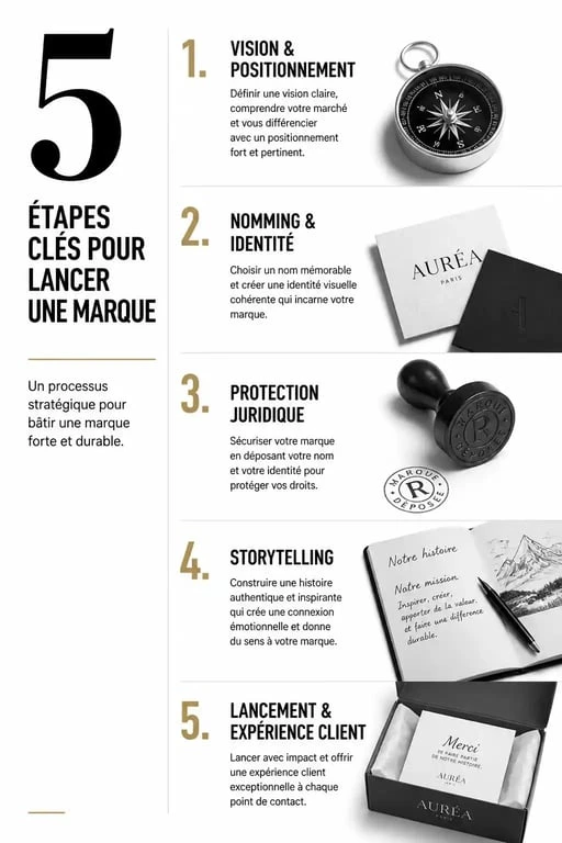 Étapes clés pour lancer sa marque avec succès