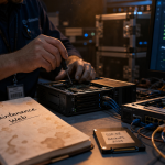 Maintenance site internet : technicien vérifie serveur et sauvegardes