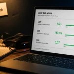 performance web : Core Web Vitals LCP INP CLS sur écran