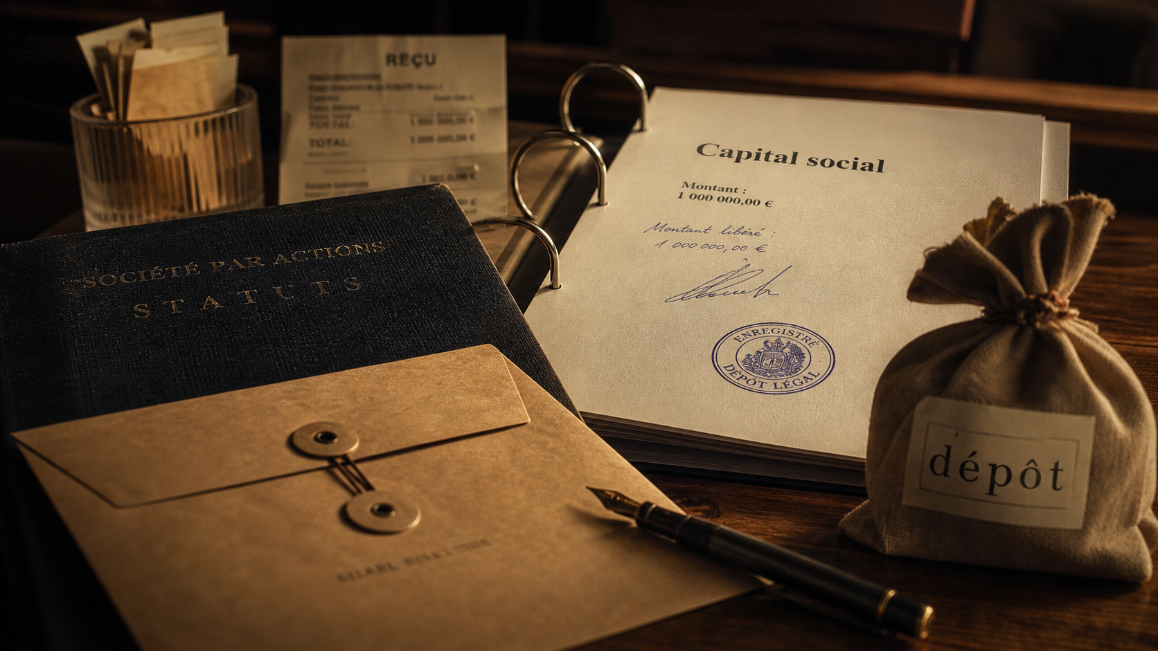 Capital social d une entreprise : 1 € apports et dépôt de documents juridiques