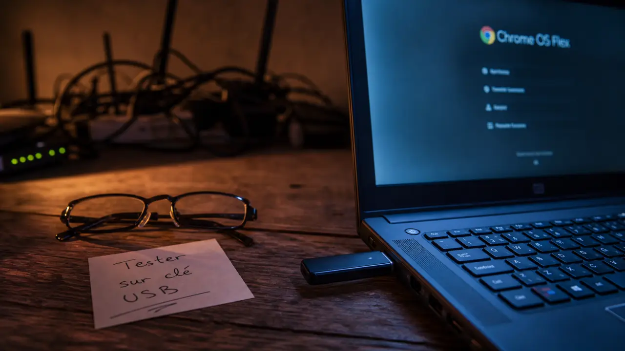 Cloudready en Chrome OS Flex sur clé USB, menu de démarrage