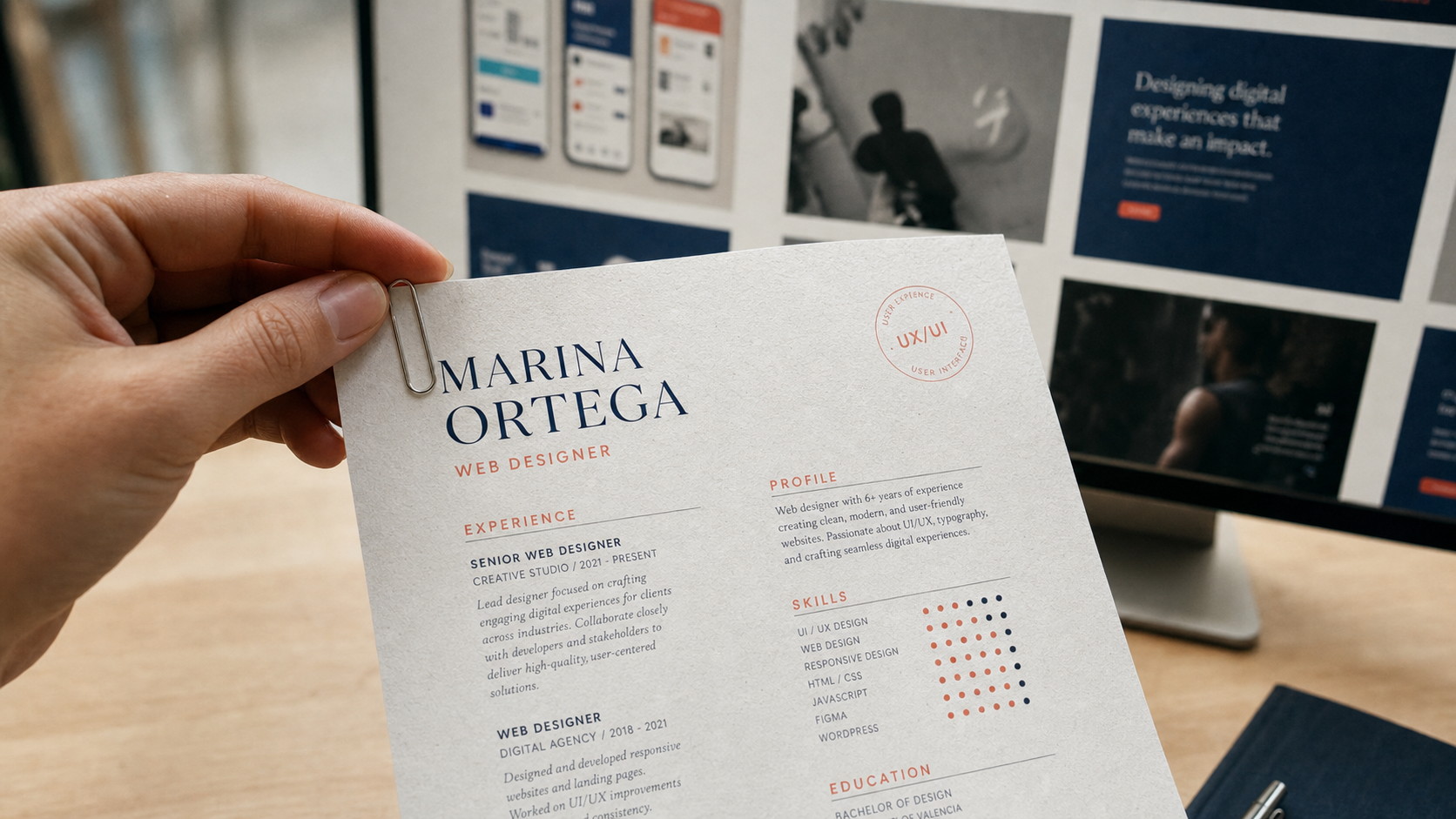 CV webdesigner avec portfolio ATS lisible pour convaincre