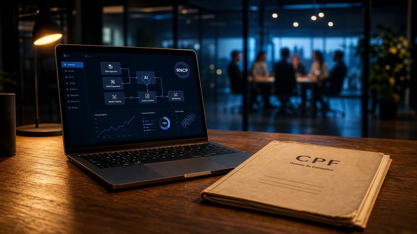 Formation CPF IA, ordinateur et dossier CPF, RNCP et IA