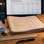 Immobilisation incorporelle : dossier comptable et plan d’amortissement sur bureau