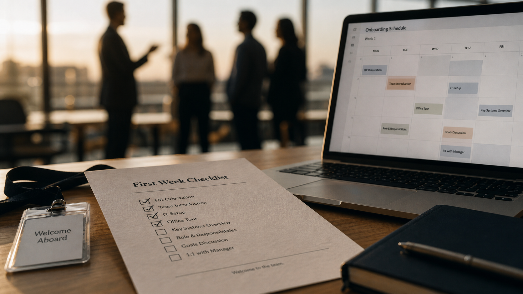 Intégration entreprise : onboarding jour J et premiers mois, checklist