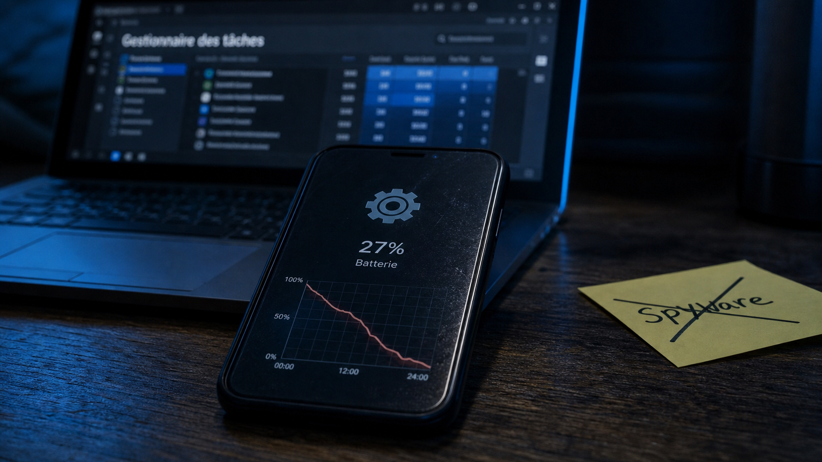 Logiciel espion comment savoir : 5 signes d’alerte (capture écran, bureau, laptop)
