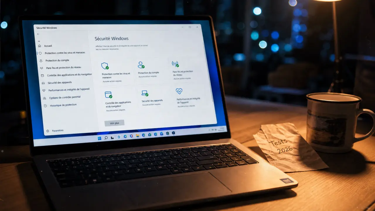 Meilleur antivirus Windows 11 : Sécurité sans ralentir (PC Windows 11, écran Sécurité Windows)