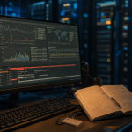 Observabilité informatique : logs, métriques et traces sur tableau de bord en salle Ops