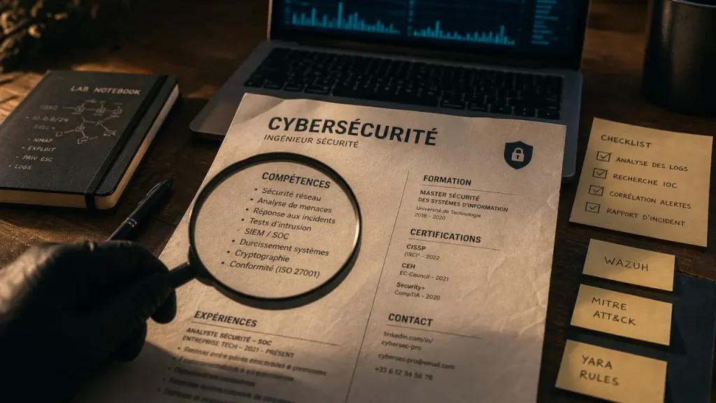 CV cybersécurité : quels mots-clés, quelles preuves et quelle structure pour décrocher un entretien ?