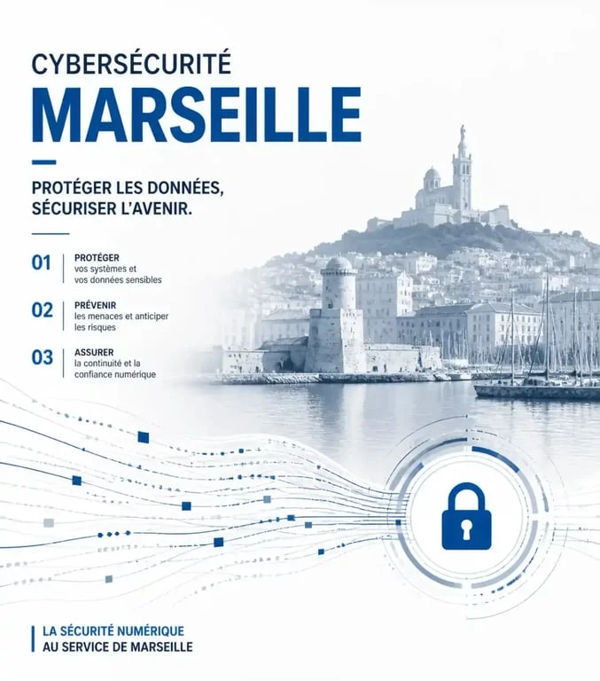 Entreprise cybersécurité Marseille protégeant les données numériques