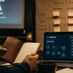 Formateur intelligence artificielle en salle de formation IA