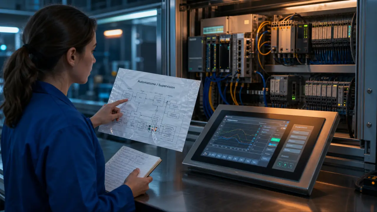 Informatique industrielle formation en salle de supervision industrielle, IHM et automate