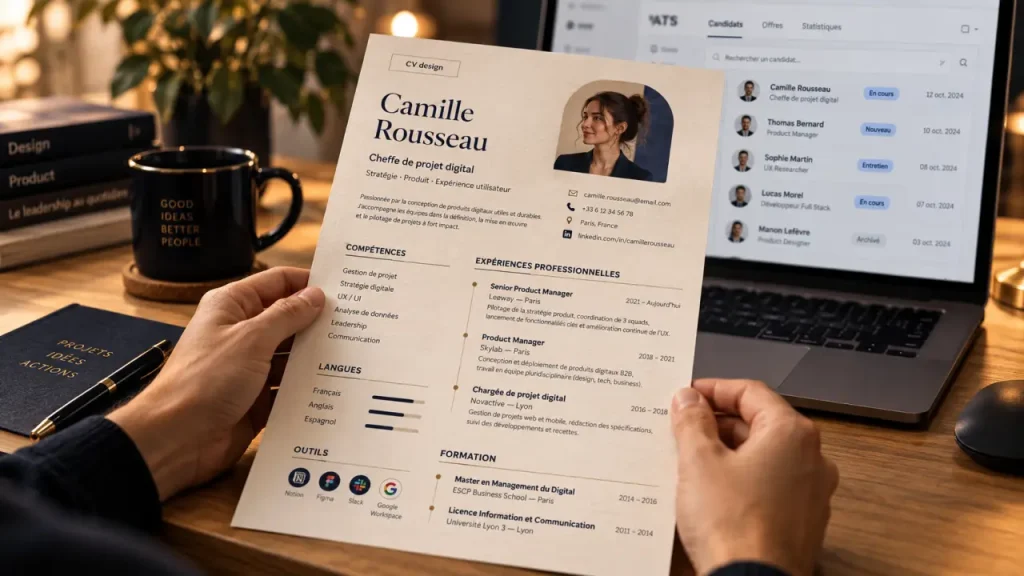 Les designed CVs associent impact visuel, lisibilité et compatibilité ATS