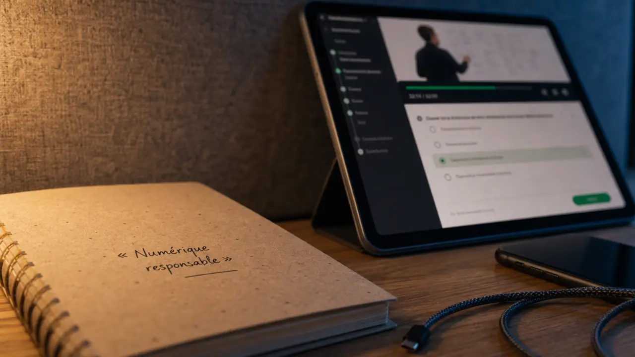 Formation numérique responsable : MOOC et certificat sur tablette