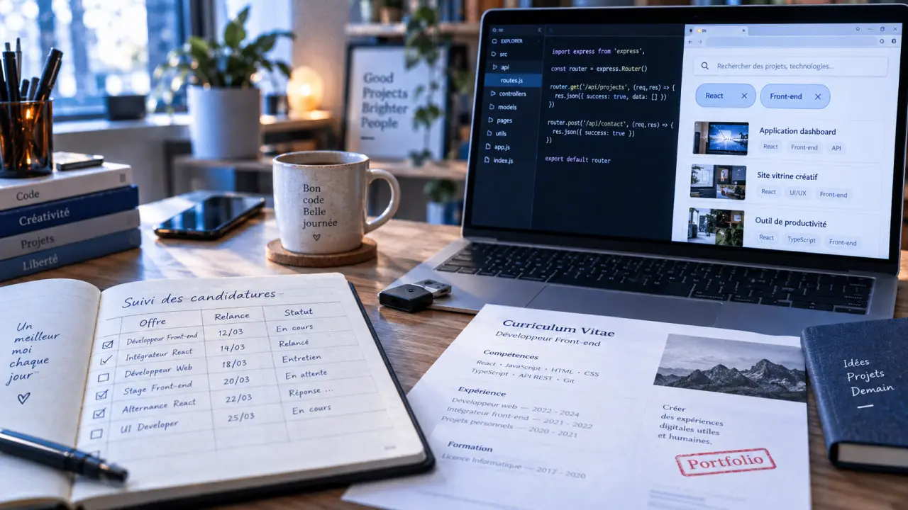 Développeur web alternance : portfolio qui prouve