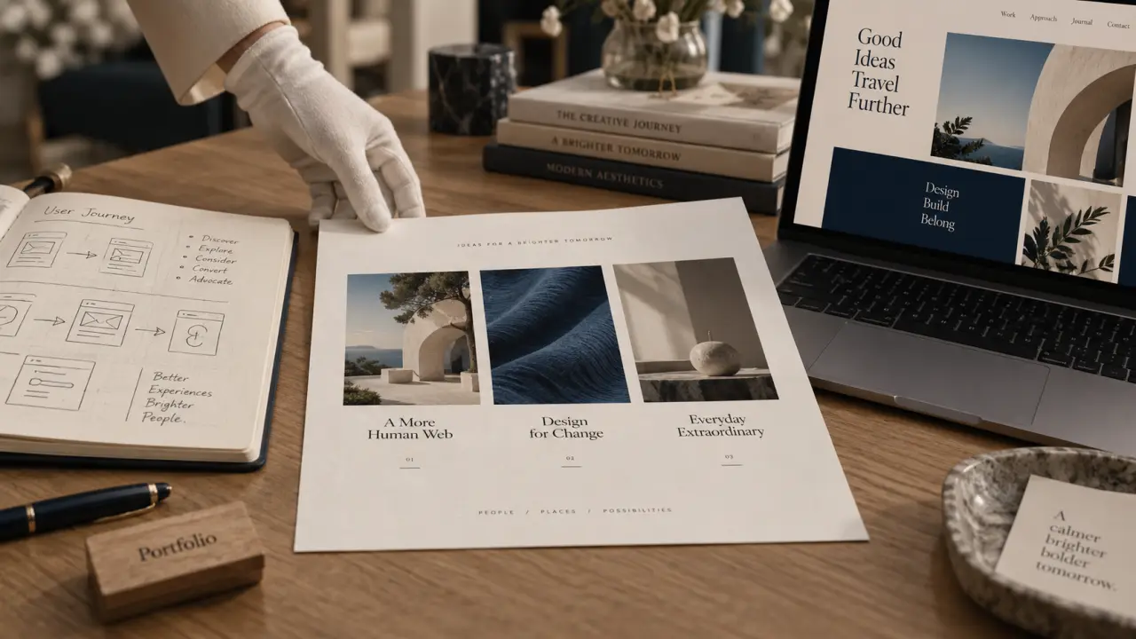 Exemple portfolio : maquette de projets et études de cas