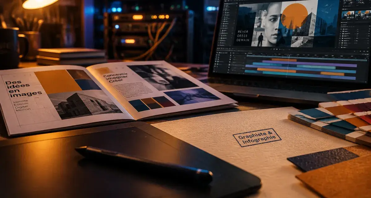 Graphiste infographiste : concevoir et produire à l’écran, studio de design