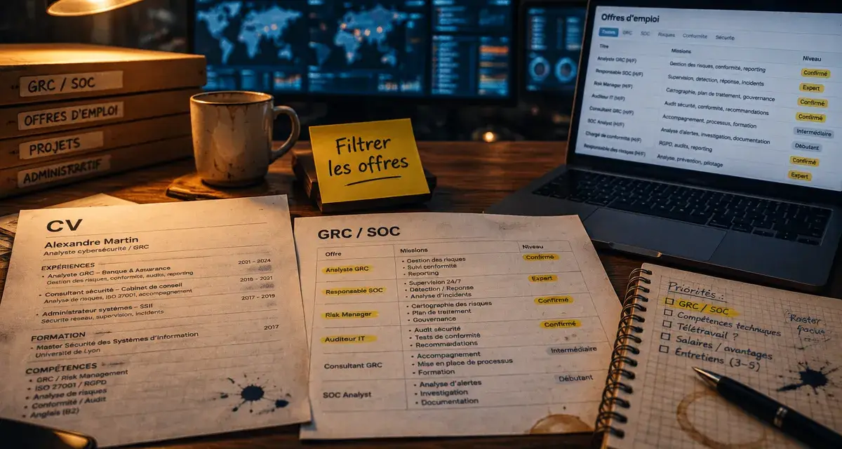 Offre emploi cybersécurité : CV GRC SOC et offres de mission