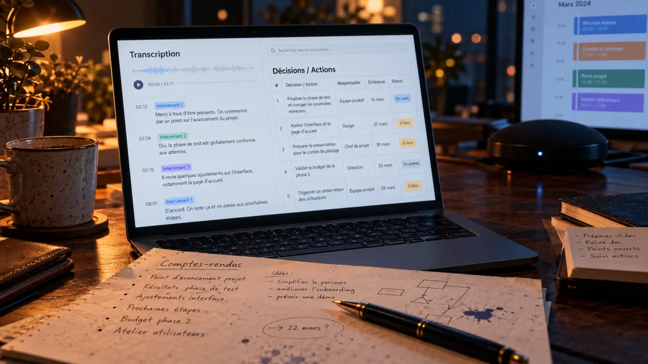 Outils IA management : suivi d’équipe et actions, moins de comptes-rendus